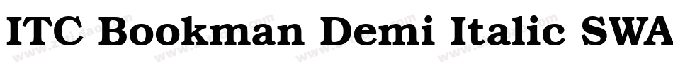 ITC Bookman Demi Italic SWA字体转换